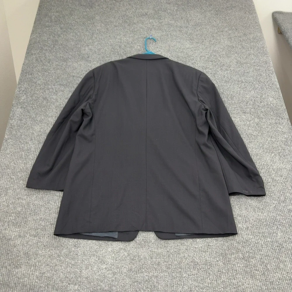 Vintage Giorgio Armani Blazer Mens 25x33.5 Black Wool Blend Three Button Luxury
